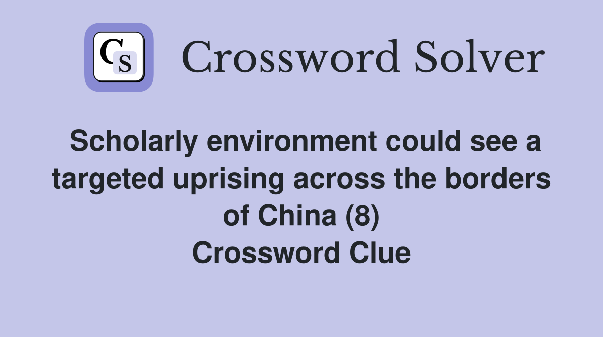 Scholarly environment could see a targeted uprising across the borders